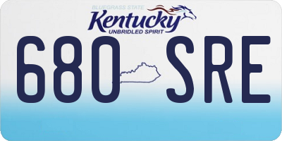KY license plate 680SRE