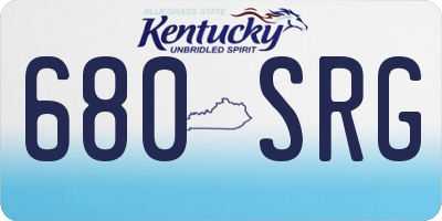 KY license plate 680SRG