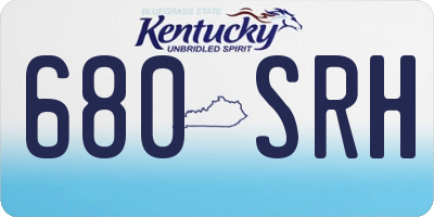 KY license plate 680SRH