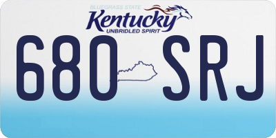 KY license plate 680SRJ