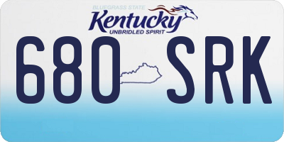 KY license plate 680SRK