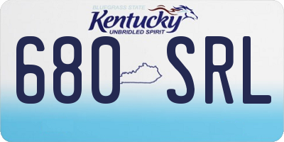 KY license plate 680SRL