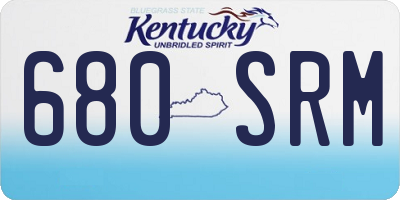 KY license plate 680SRM