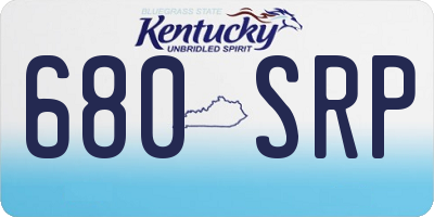 KY license plate 680SRP