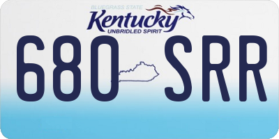 KY license plate 680SRR