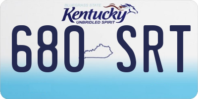 KY license plate 680SRT