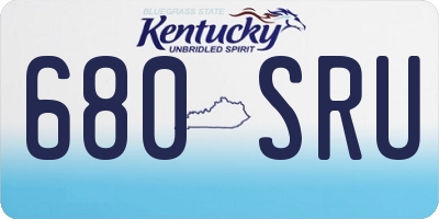 KY license plate 680SRU