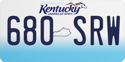 KY license plate 680SRW