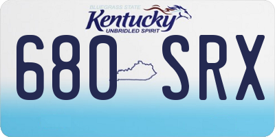 KY license plate 680SRX