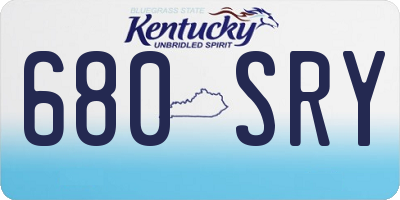 KY license plate 680SRY