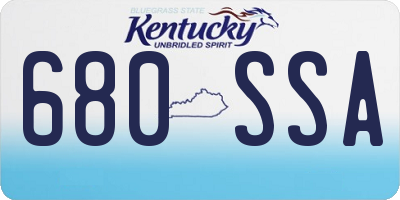 KY license plate 680SSA