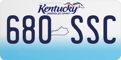 KY license plate 680SSC