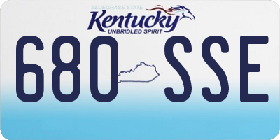 KY license plate 680SSE