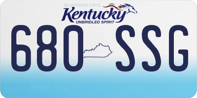 KY license plate 680SSG