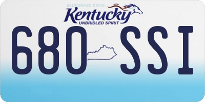 KY license plate 680SSI