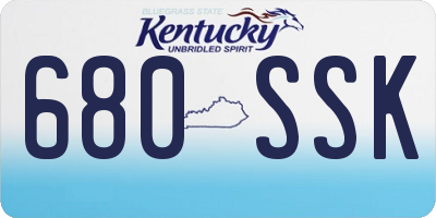 KY license plate 680SSK