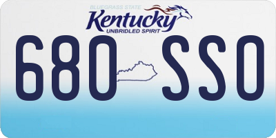 KY license plate 680SSO