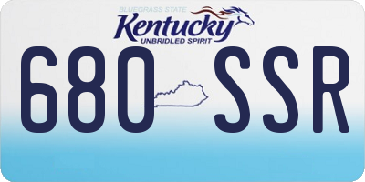 KY license plate 680SSR