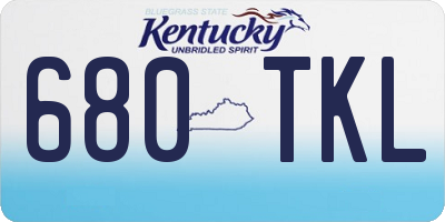 KY license plate 680TKL