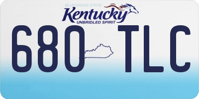 KY license plate 680TLC