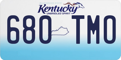 KY license plate 680TMO