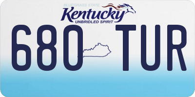 KY license plate 680TUR