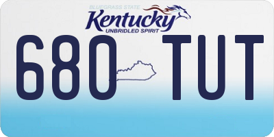 KY license plate 680TUT