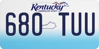 KY license plate 680TUU