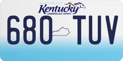 KY license plate 680TUV