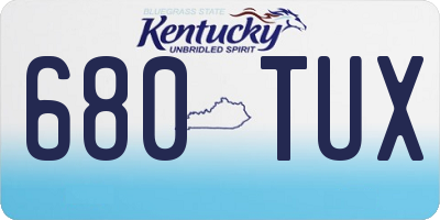 KY license plate 680TUX