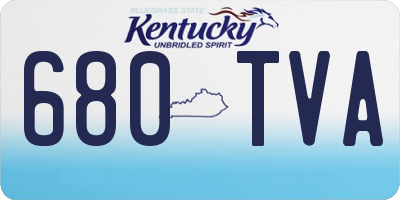 KY license plate 680TVA
