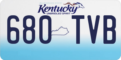 KY license plate 680TVB