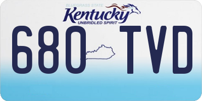 KY license plate 680TVD