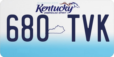 KY license plate 680TVK