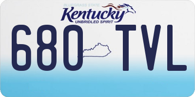 KY license plate 680TVL