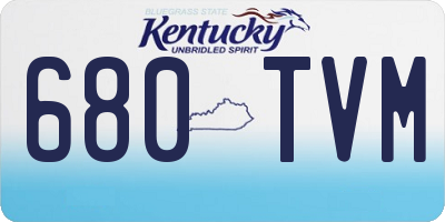 KY license plate 680TVM