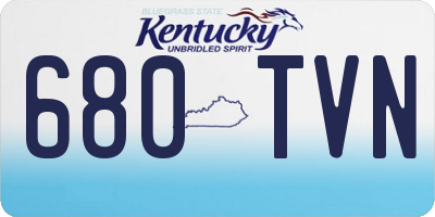 KY license plate 680TVN