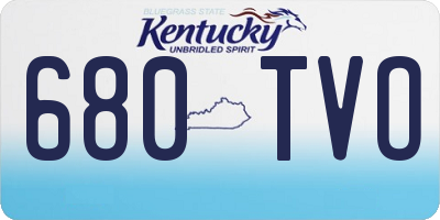 KY license plate 680TVO