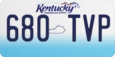 KY license plate 680TVP