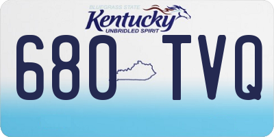 KY license plate 680TVQ