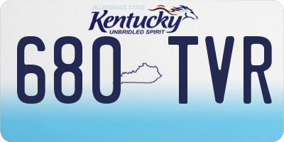 KY license plate 680TVR