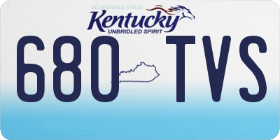 KY license plate 680TVS