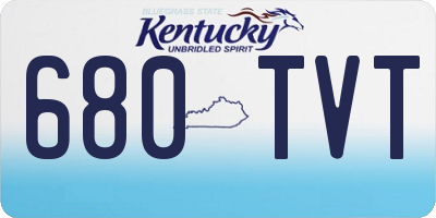 KY license plate 680TVT