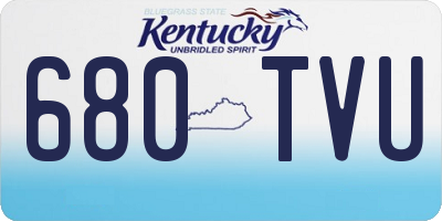 KY license plate 680TVU