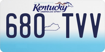 KY license plate 680TVV