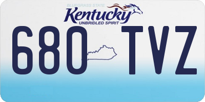 KY license plate 680TVZ