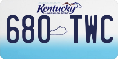KY license plate 680TWC