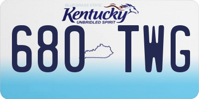 KY license plate 680TWG
