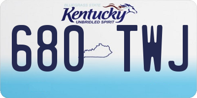KY license plate 680TWJ