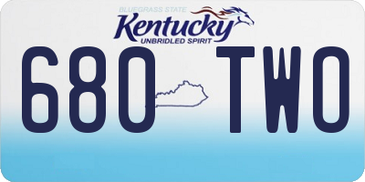 KY license plate 680TWO